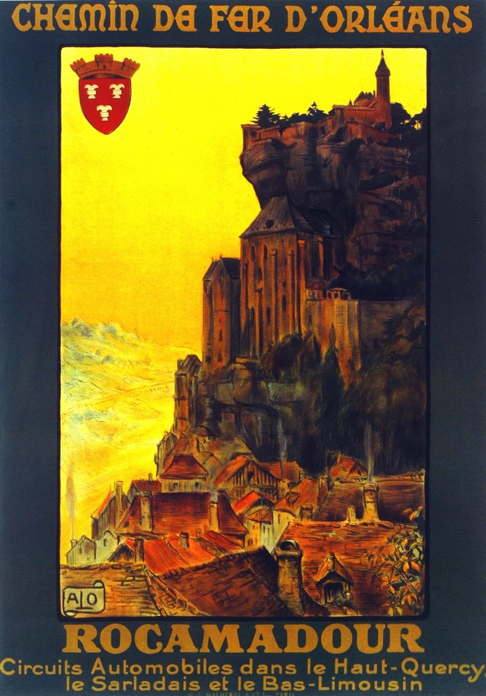 Chemins de fer D'Orleans Rocamadour Decor Poster. Fine Graphic Art Design. 2945