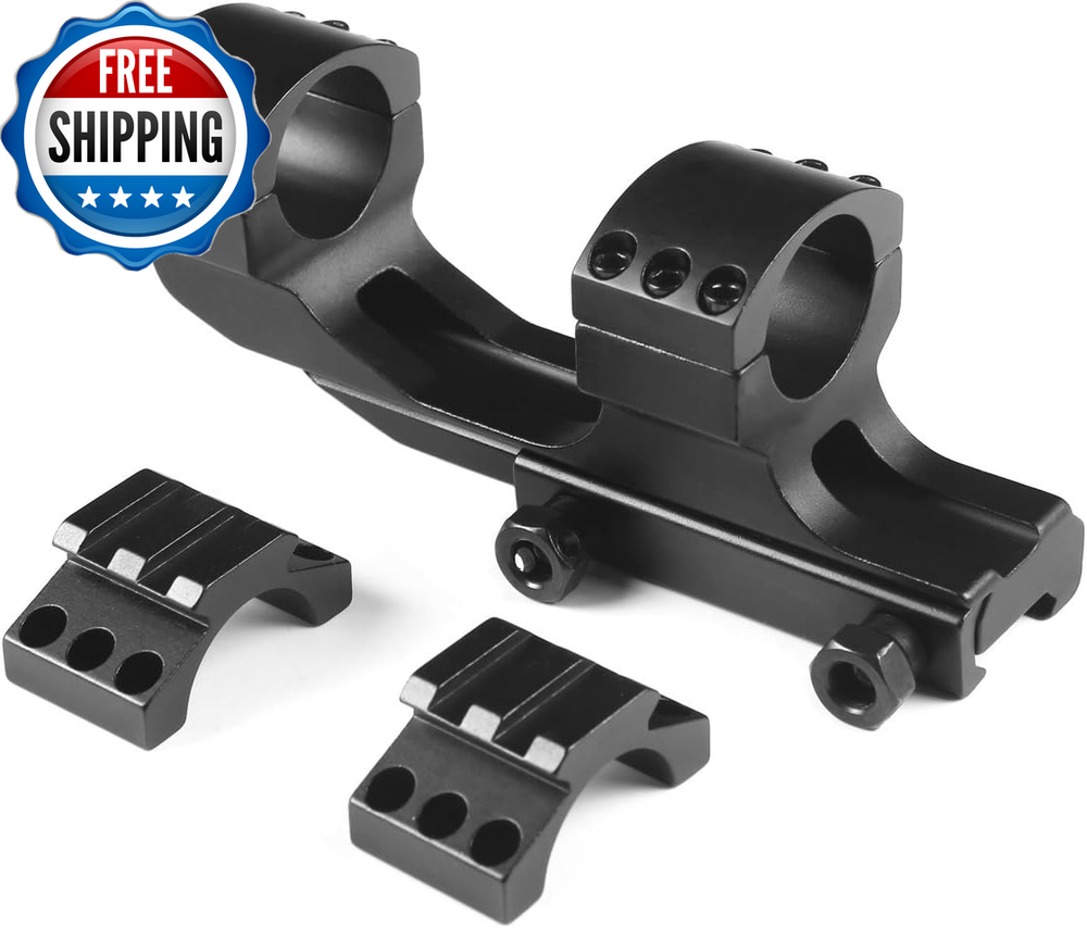 1-Inch Cantilever Flat Top Weaver Dual Ring Telescope Forward-Reach Mount