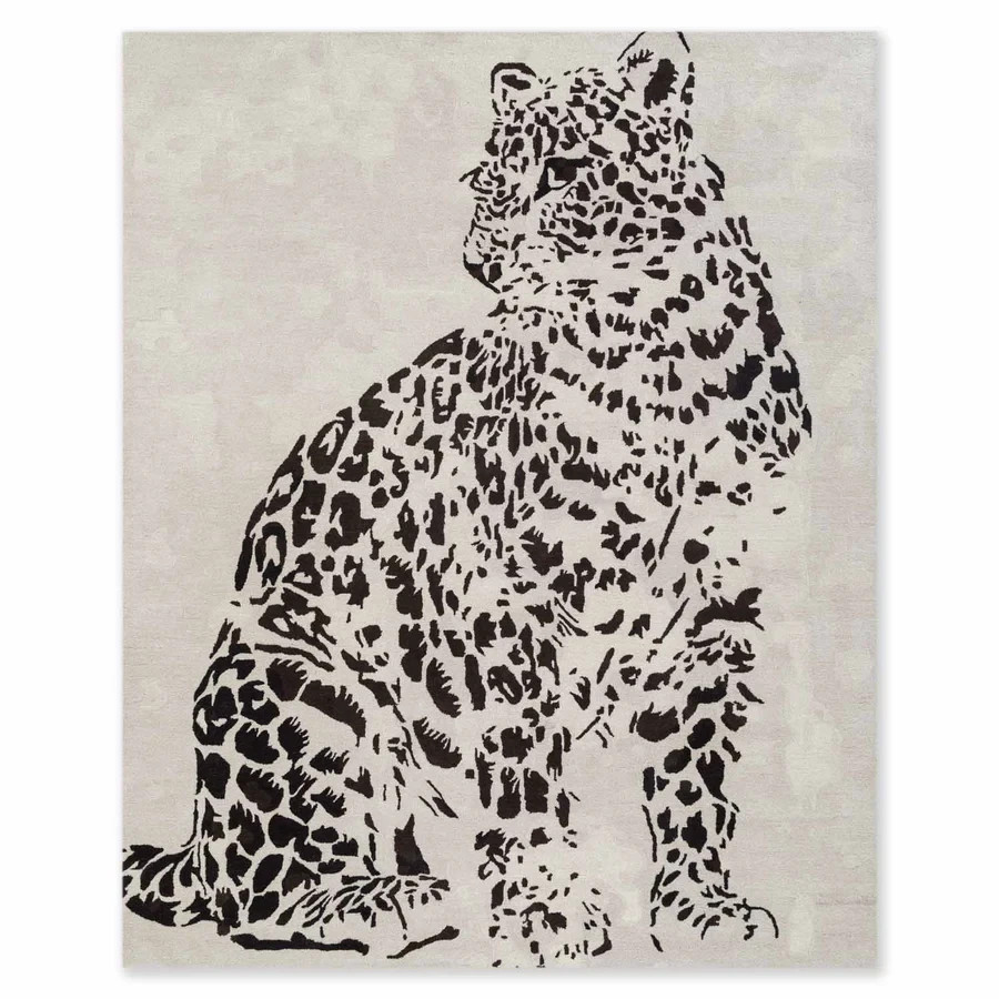 New Color White, Black Hand Tufted Nz Wool Rug Luxury Handmade Design Carpet Rug