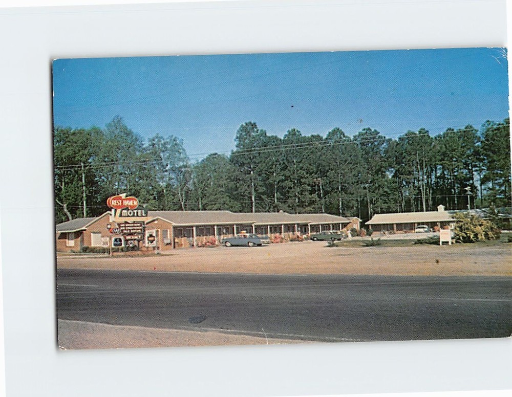Postcard Rest Haven Motel Claxton Georgia USA