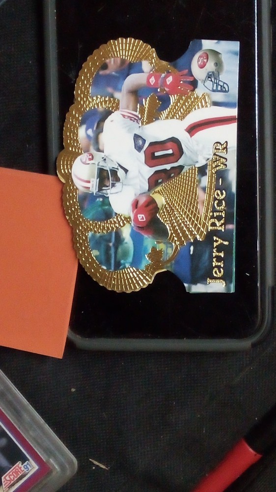pacific 1996 gold crown die-cuts jerry rice #38 die-cut 49ers football card