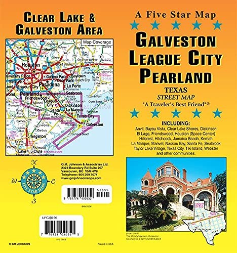 Galveston / League City / Pearland / Clear Lake Area, Texas Street Map