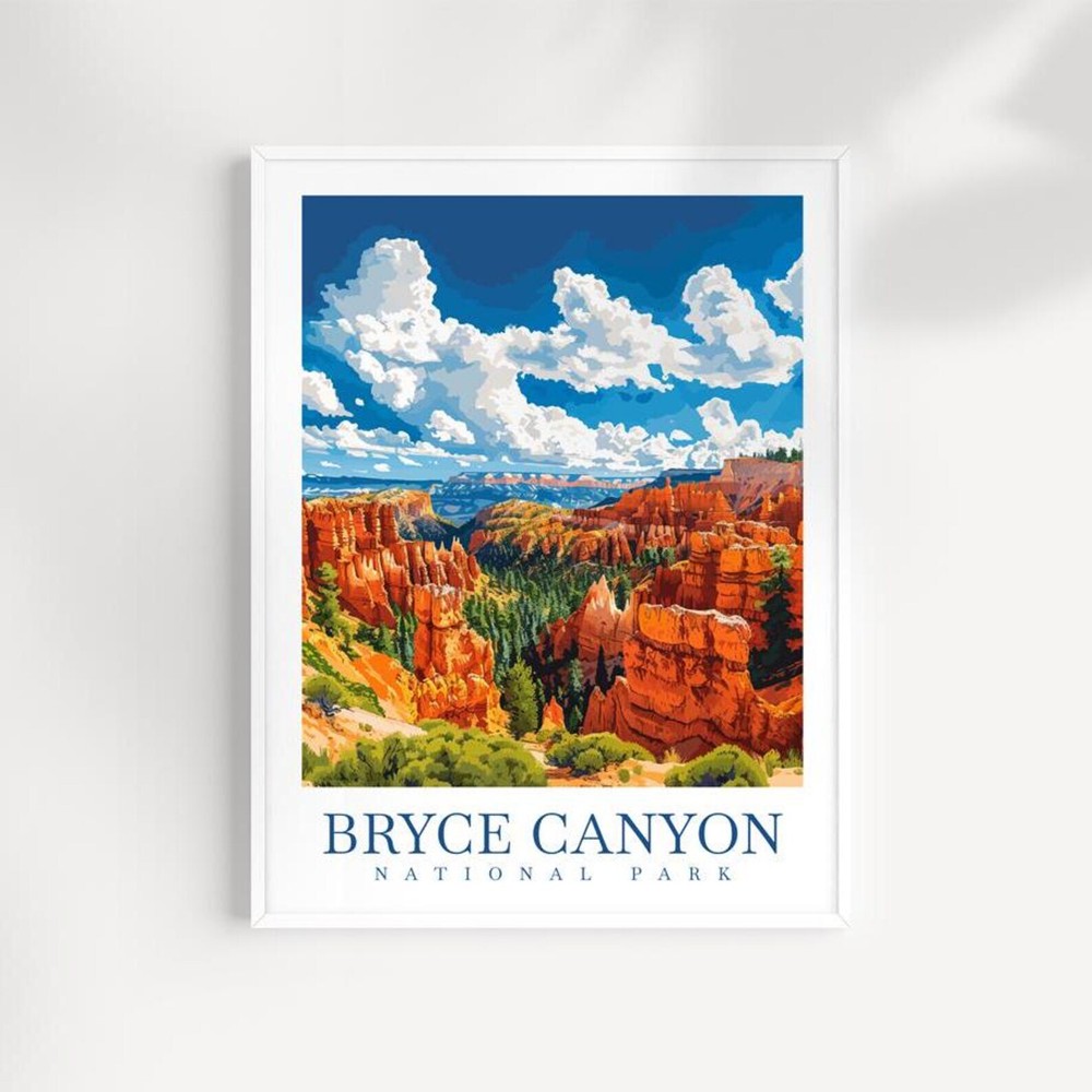 Bryce Canyon National Park Travel Print Wall Art Bryce Canyon Wall Hanging Home