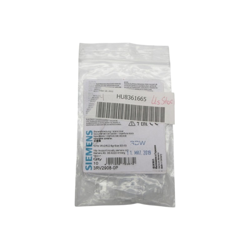 Siemens 3Rv2908-0P (Pkg Of 10) Nsmp
