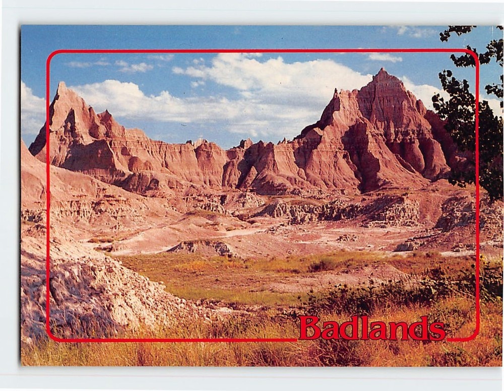 Postcard Badlands National Park South Dakota USA