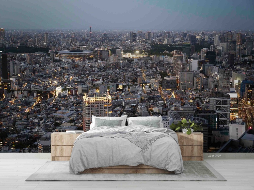 3D City Night View Wall Murals Wallpaper Murals Wall Sticker 16