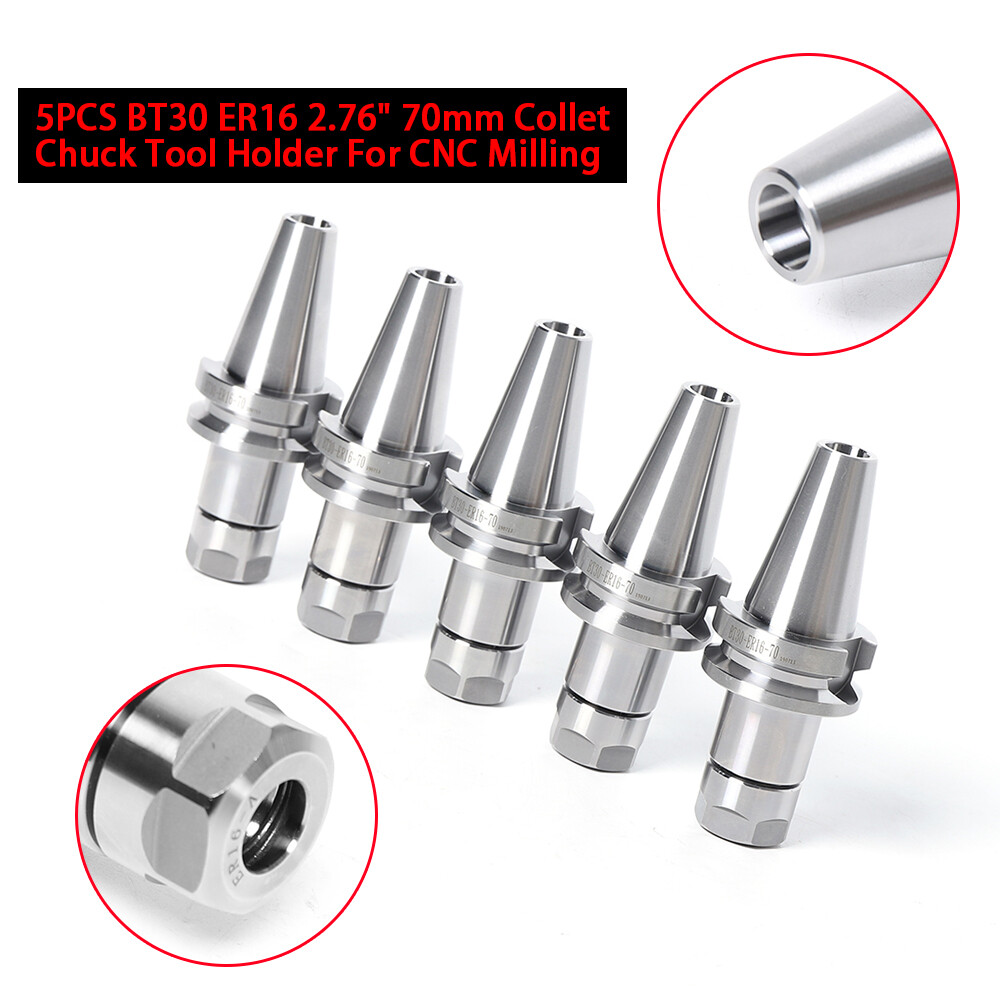 5PCS BT30 ER16 Collet Chuck CNC Tool Holder for 12000RPM Engraving
