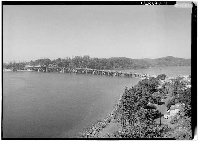 Photo:Alsea Bay Bridge Oregon 1930s Perspective View from South