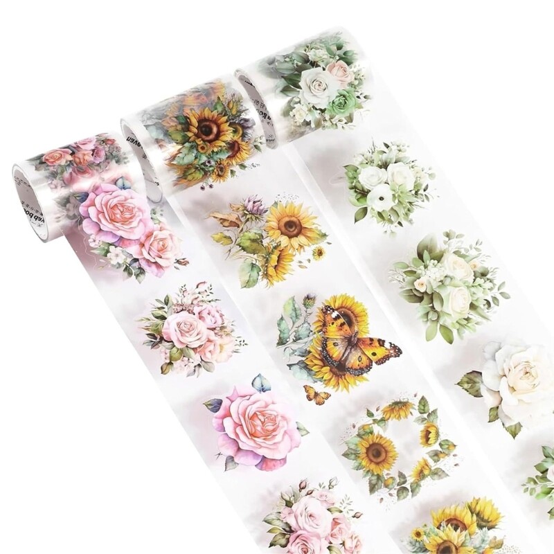Flower Sticker Background Masking Tape Scrapbooking Decorative Tape