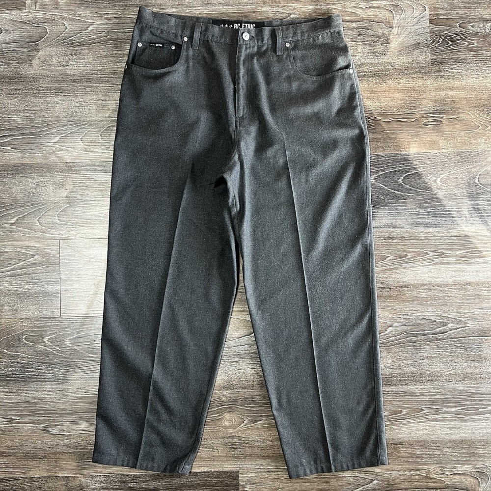 Vintage BC Ethic Pant 38x32 Wide Leg Trouser True 38x29.5 Bode Japan Kapital