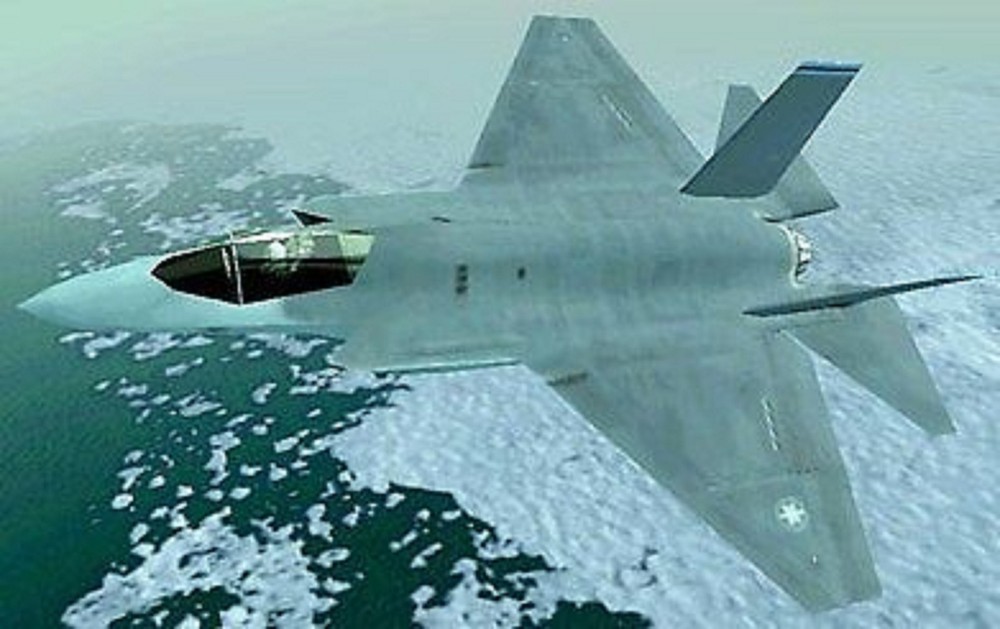 F-35C Lightning II Wood Desk Model Airplane New Small Ace Combat Inspired-image