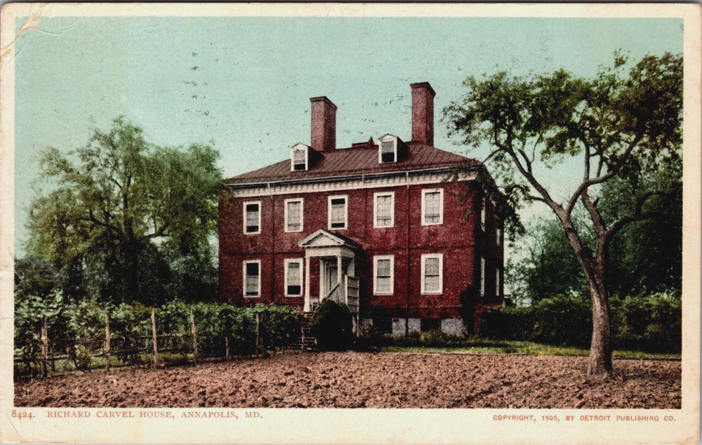 Richard Carvel Brick House  Annapolis Maryland MD Postcard c1905