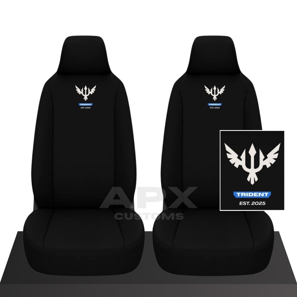 FOR JEEP WRANGLER - EXTRA Heavy Duty Black Waterproof Car Seat Covers 2 x Fronts