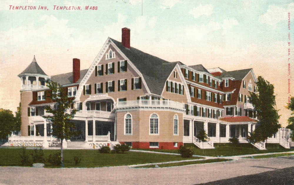 Vintage Postcard Templeton Inn Room Pool Accommodation Templeton Massachusetts-image