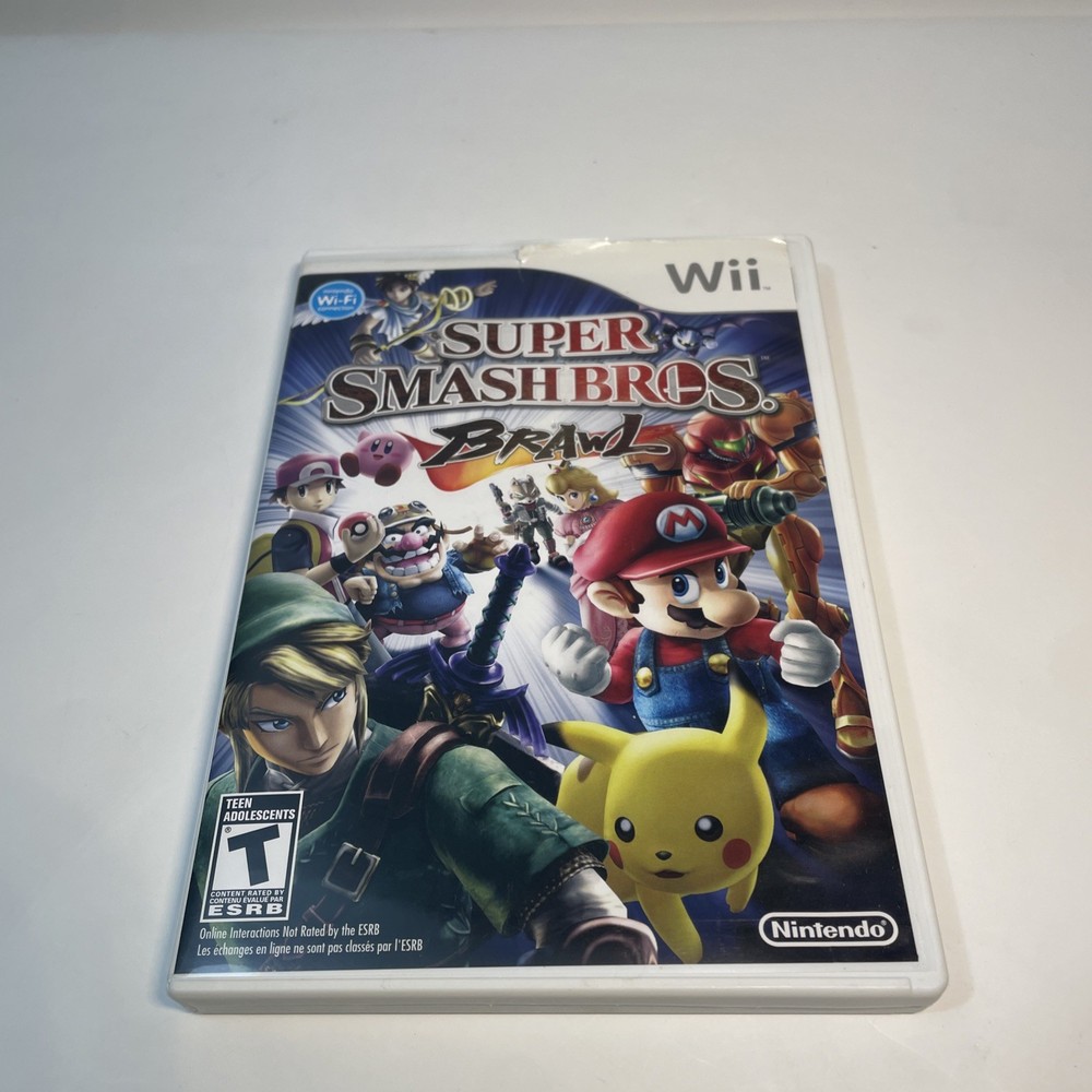 Case and Manual Only NO GAME Super Smash Bros Brawl Nintendo Wii Authentic