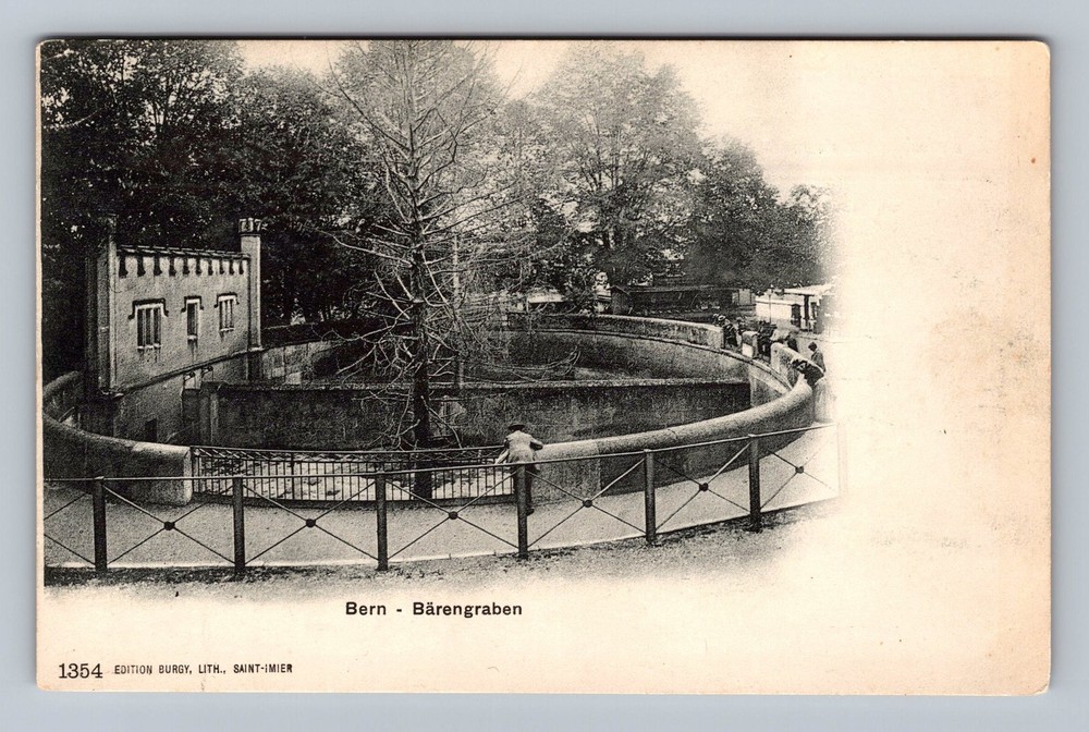 Switzerland- Bern Bear Pit Souvenir Old Postal PC Card View Vintage Postcard