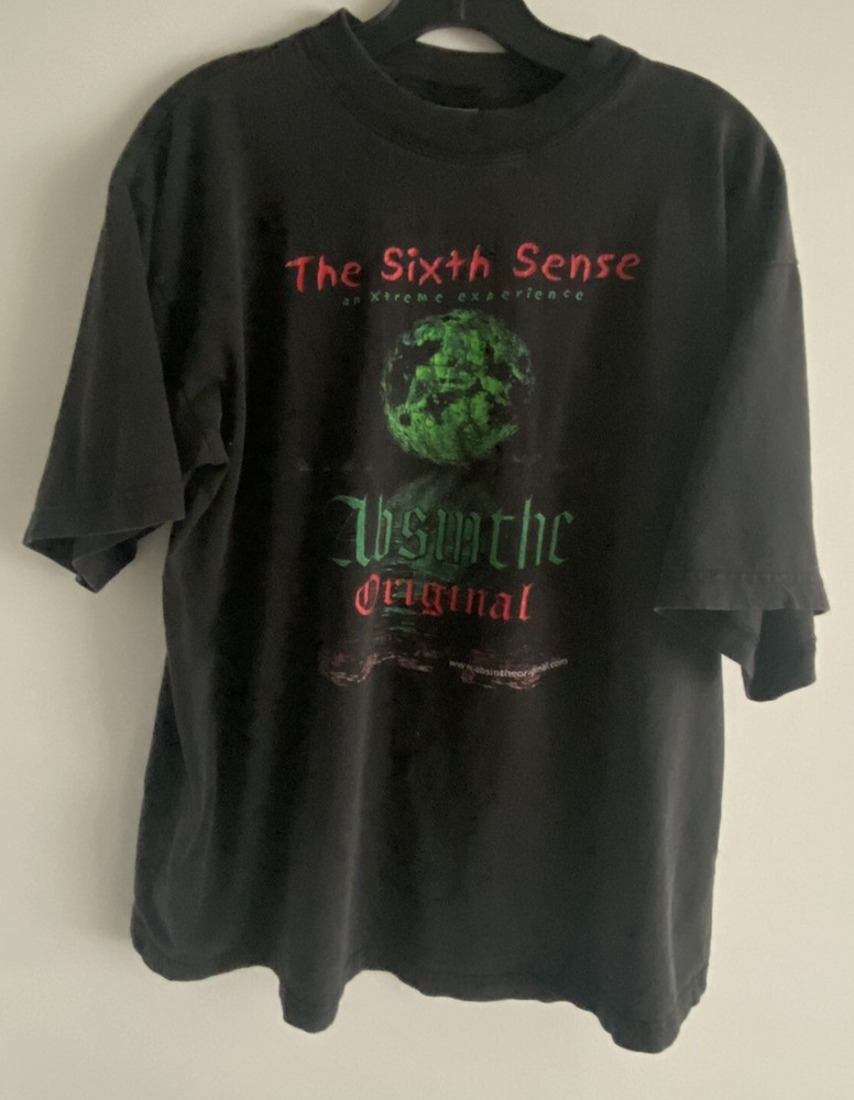 Vintage Absinthe Graphic T-Shirt The Sixth Sense Van Gogh Travis Scott size L-image