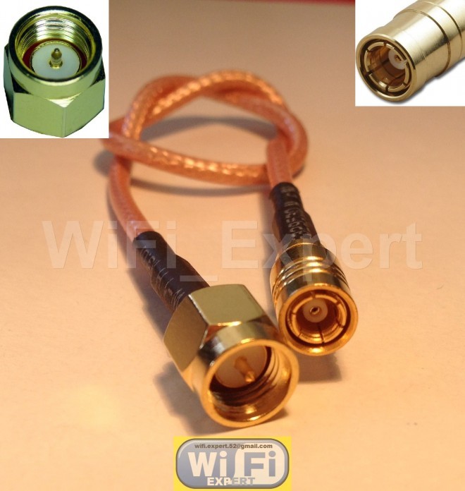 8in SMA Male to SMB Female RG316 RF Jumper Cable USA Made