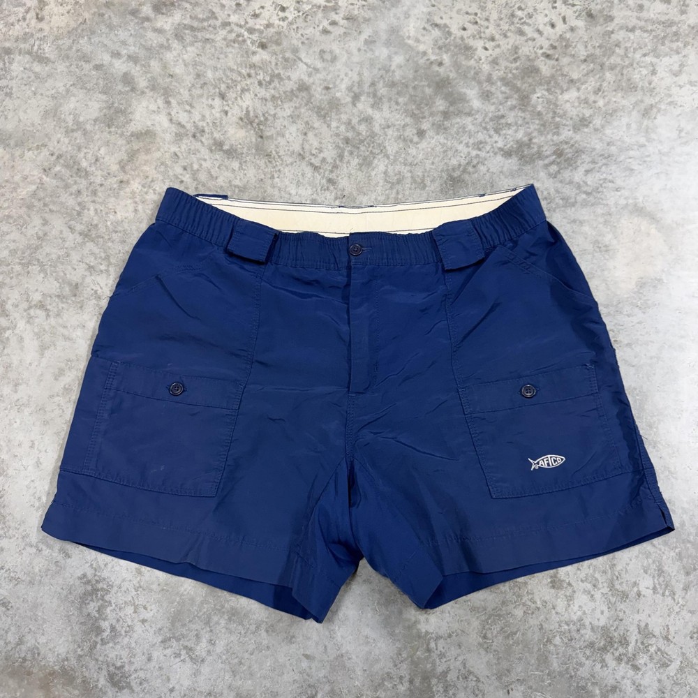 Vintage AFTCO Shorts Mens 38 Bluewater Fishing Quick Dry 5 Inseam preppy
