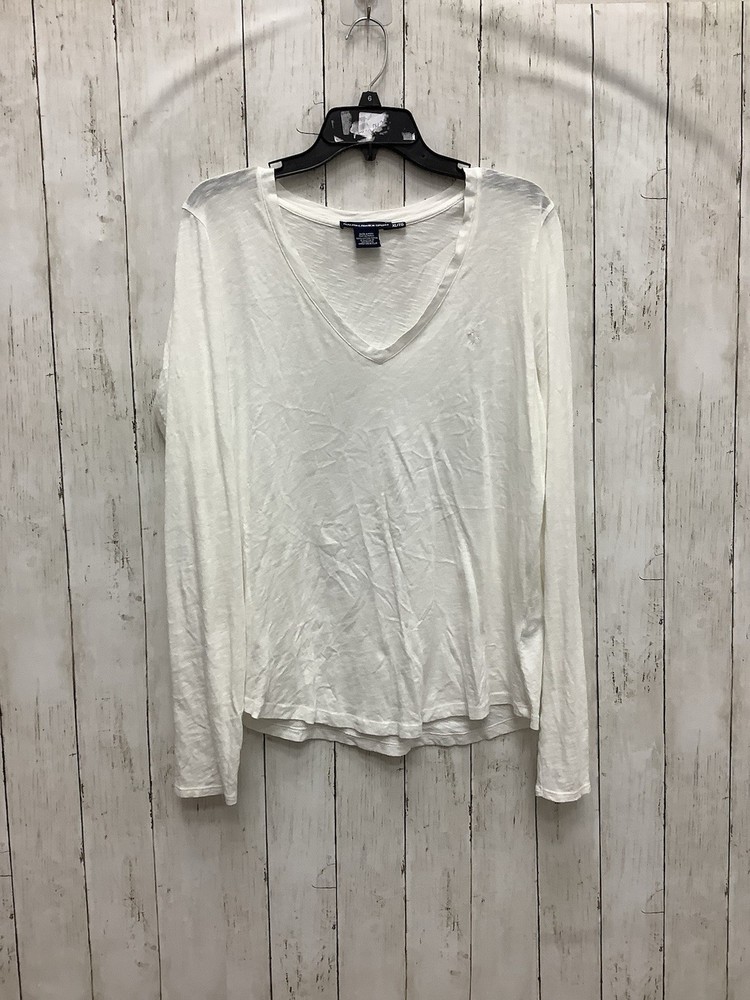 Ralph Lauren Sport White V-Neck Cotton Tee Shirt XL/TG