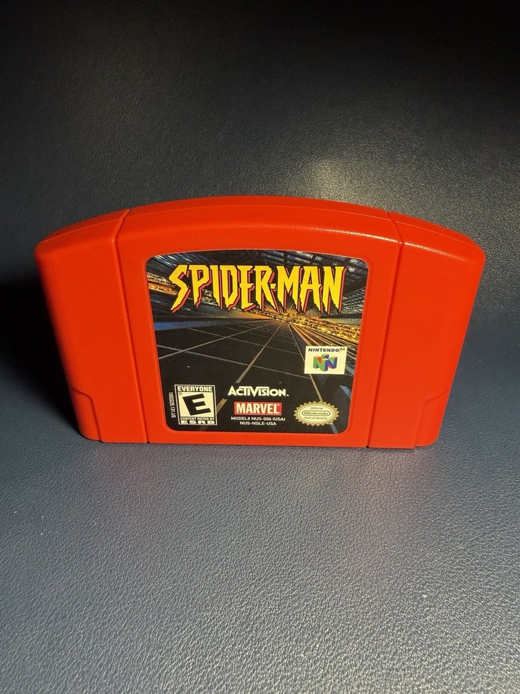 Spider-Man Authentic Nintendo 64 Red Game Cartridge Marvel Spiderman N64