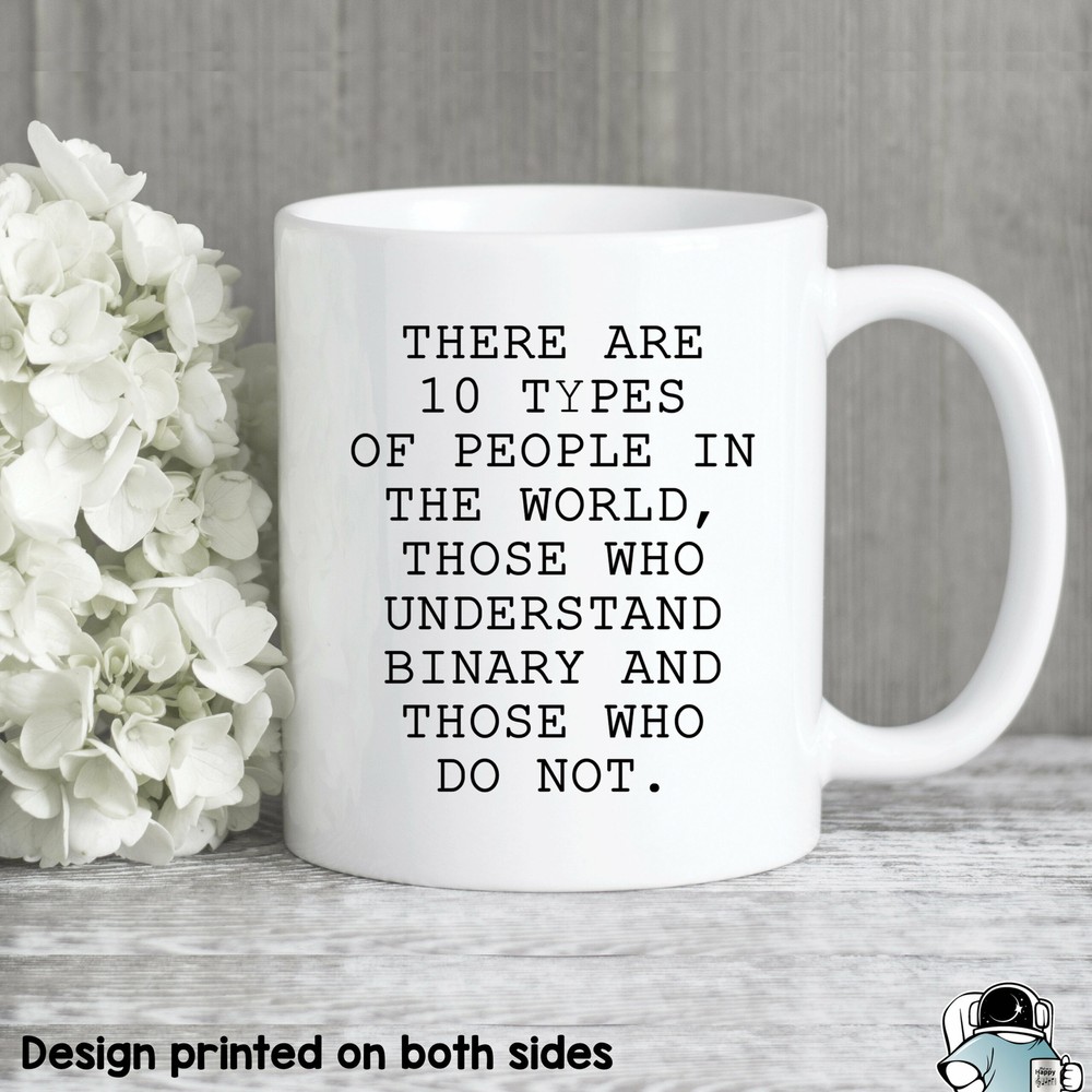 Binary Code Coffee Mug for Computer Science Nerds and Coders