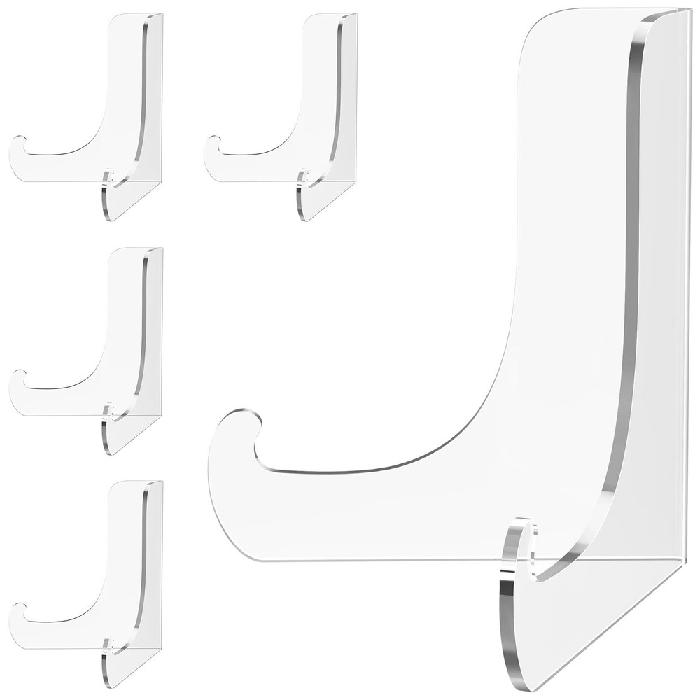 5 Pack Acrylic Display Stand Plate Stand for Display Clear 5 Pack/ 3 Inch