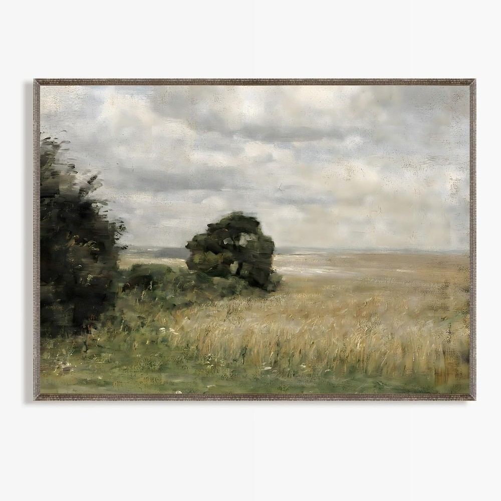 JCSMHVLA Vintage Farmhouse Landscape Wall Art Poster Retro Vintage Landscape ...