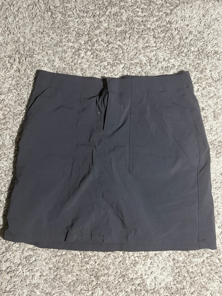 Eddie Bauer Womens Size 8 Black Skirt Outdoor Casual Hiking Travel Lightweight