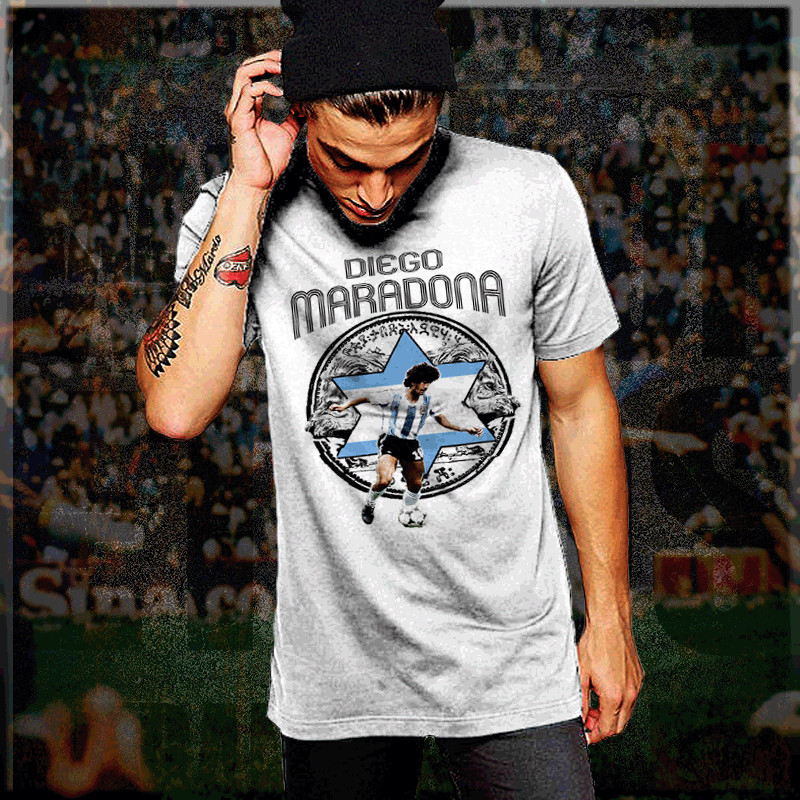 Soccer T-Shirt Diego Maradona Argentina Football Legend S-3XL, World Cup, new