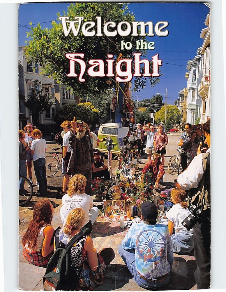 Postcard Jerry Garcia Memorial Haught-Ashbury San Francisco California USA