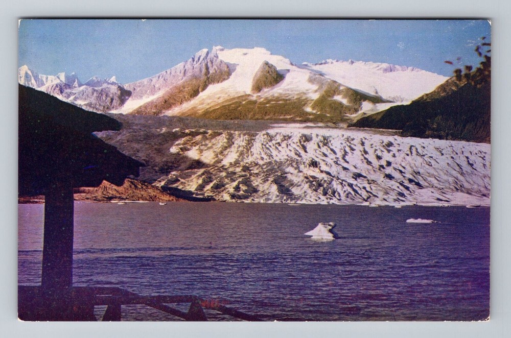 Alaska AK The Mendenhall Glacier Scenic View Skater's Cabin Vintage Postcard