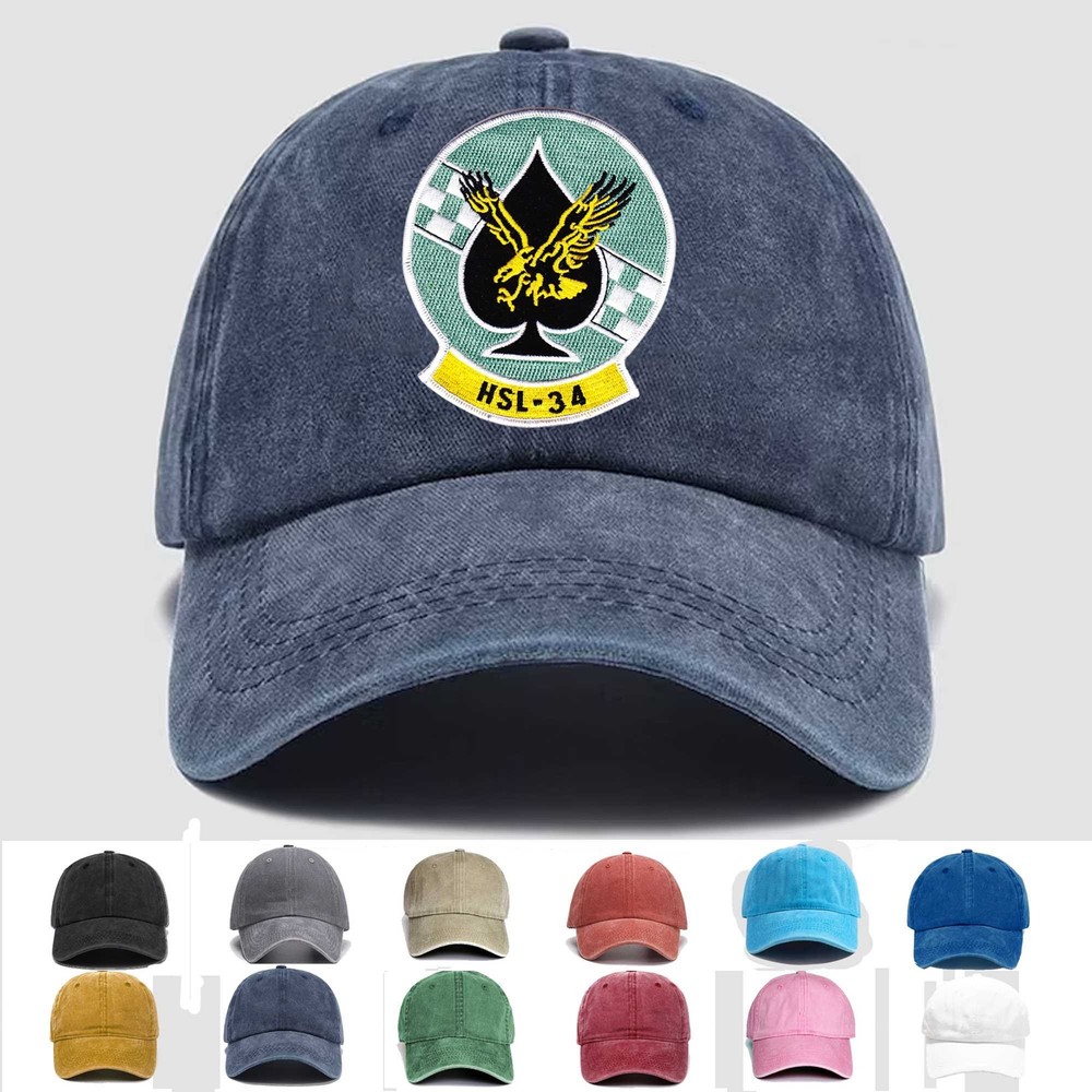 Custom Personalization Embroidered HSL-34 Greencheckers, Veteran Cap,Trucker Hat