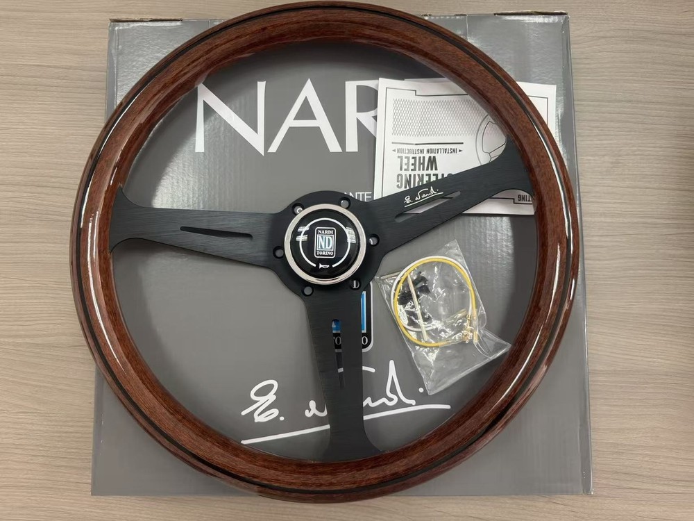 NARDI Classic 350mm Steering Wheel Mahogany Wood with Black Finish