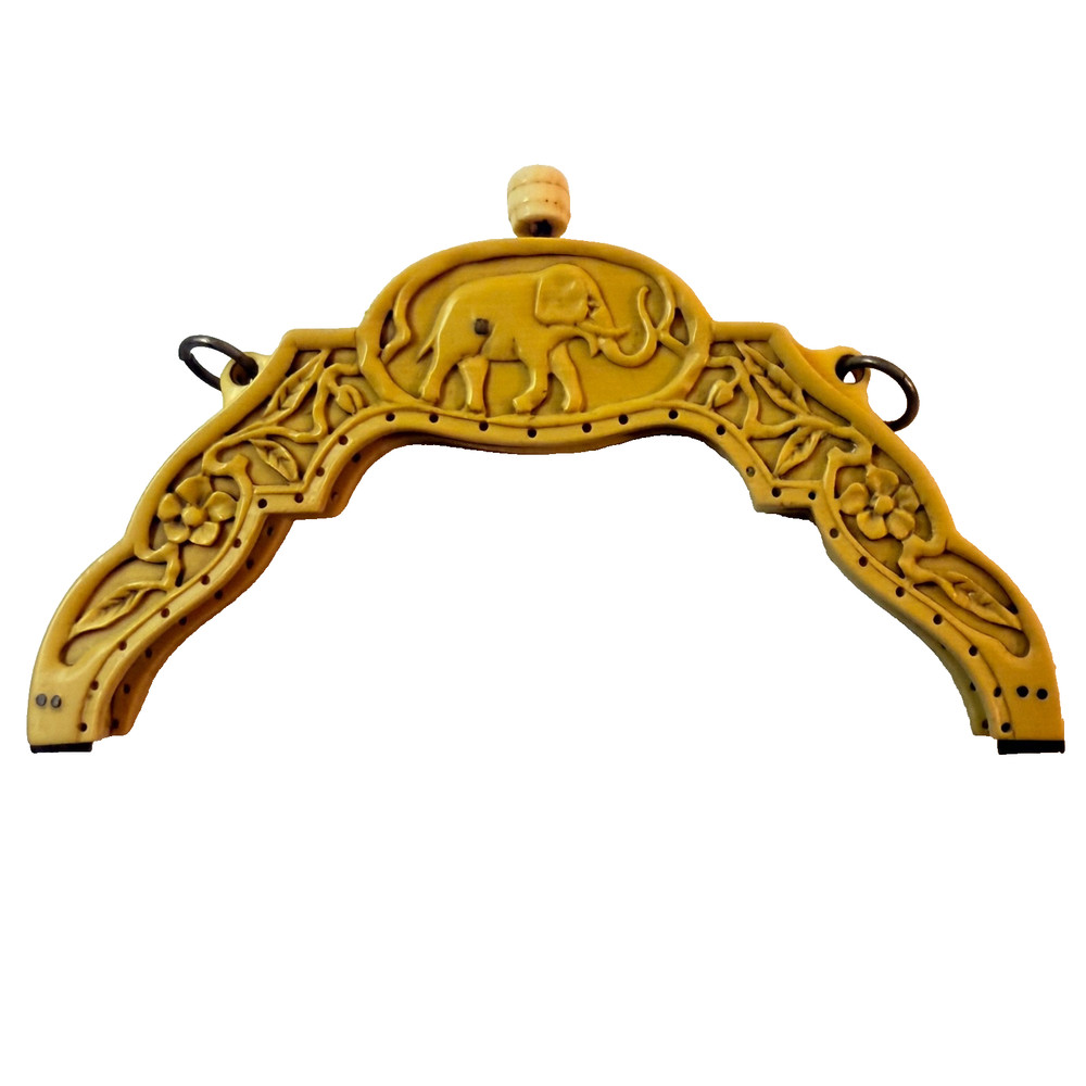 Antique Vintage Carved Purse Frame - SELLER PAYS US TARIFFS