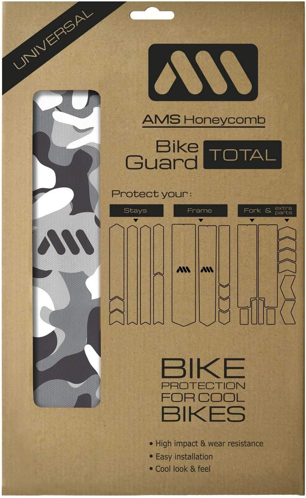 AMS Honeycomb High Impact Frame Guard Total - Protects Your Bike from Scratches