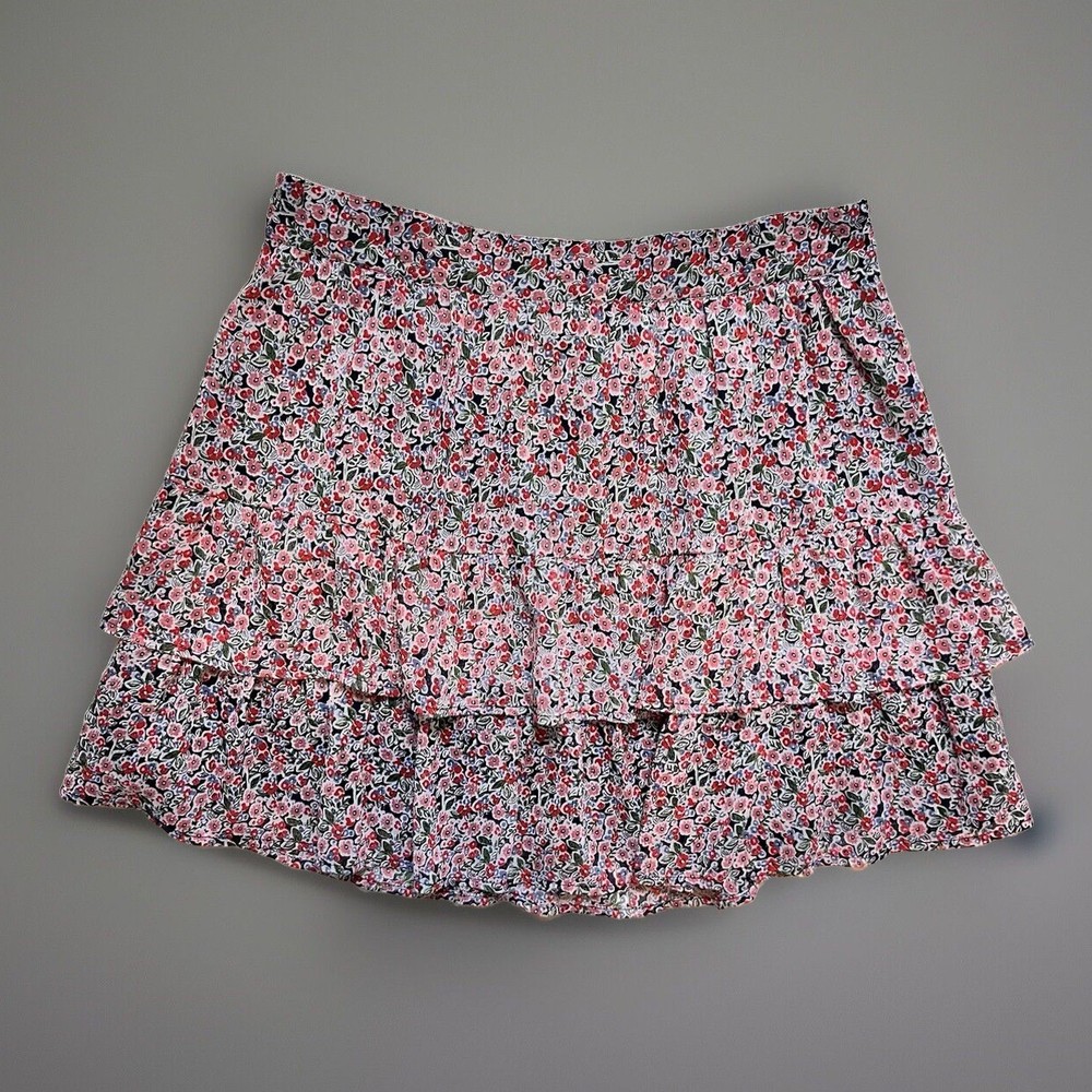 NWT Boden Ruffle Mini Skirt Size 10 Side Zip Petal Crepe Lined