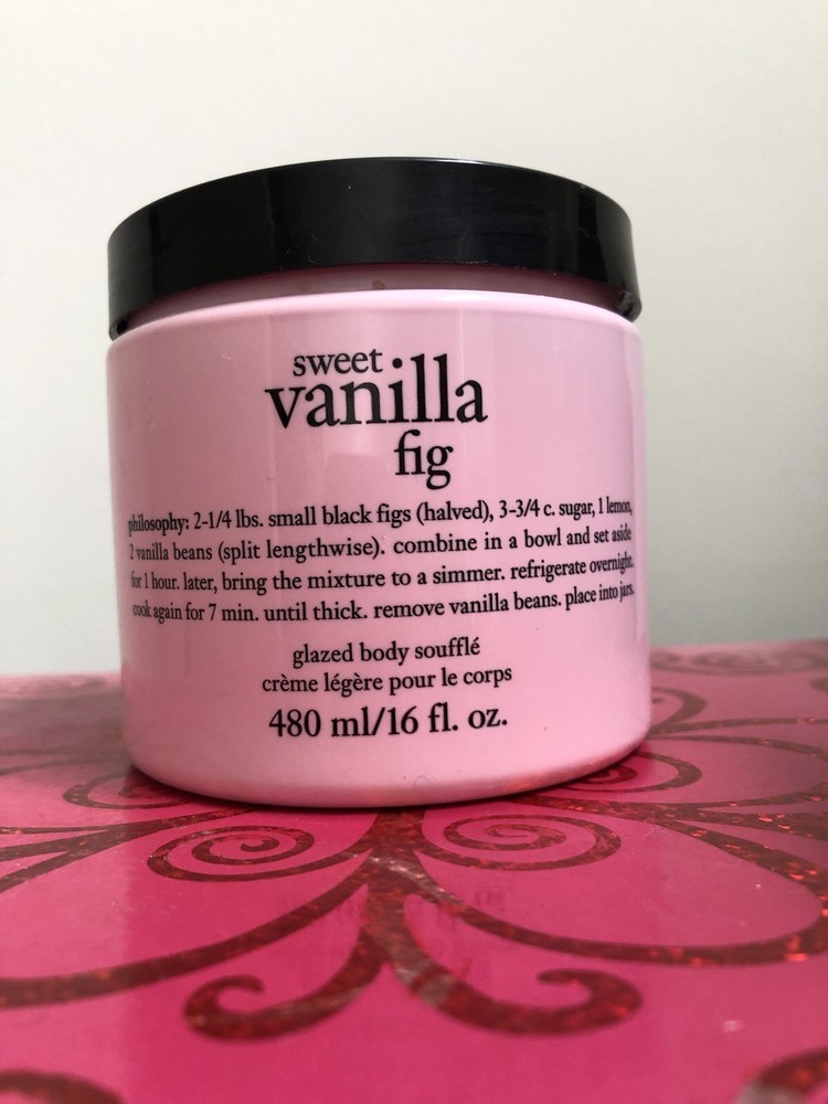 Philosophy Sweet Vanilla Fig Glazed Body Soufflé Daily Moisturizer 16 fl oz