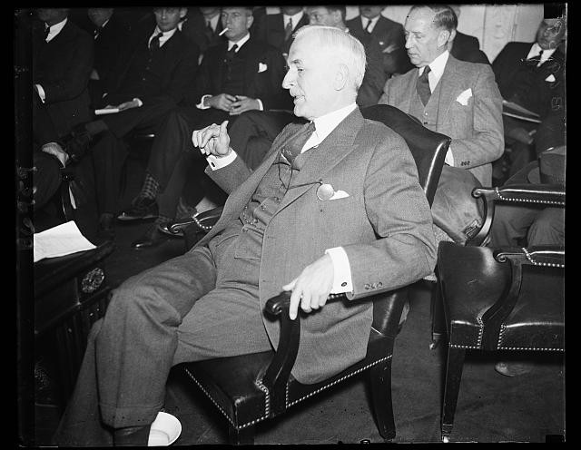 Photo:Cordell Hull Senate Hearing 1930s Selfish Nationalism Washington DC