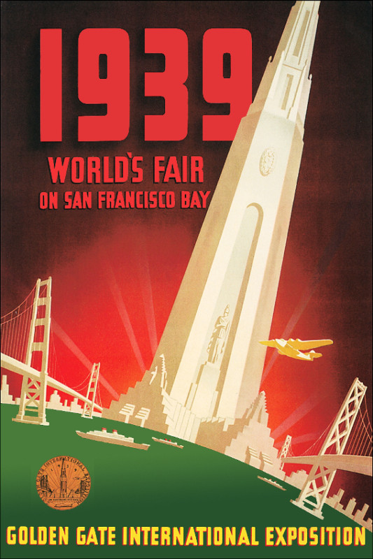 Vintage 1939 Word's Fair POSTER.Home wall.Room Decor.Art.398.
