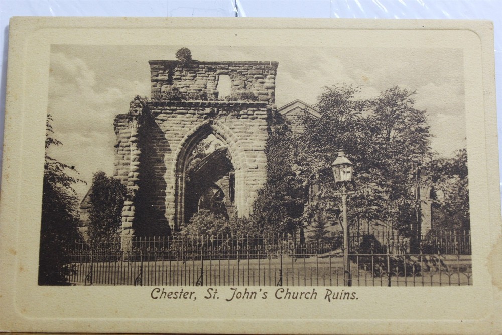 United Kingdom England Chester St John's Church Ruins Postcard Old Vintage Card