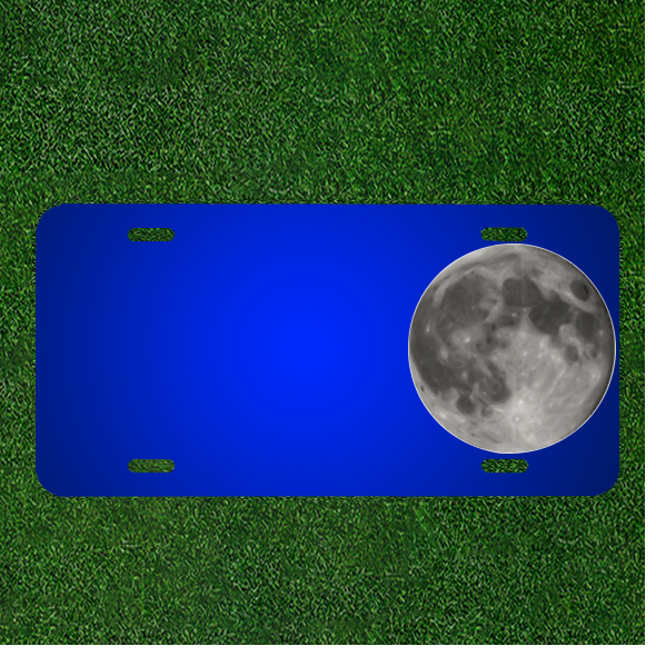 Create a Custom Moon Luna Solar System License Plate with Personal Names