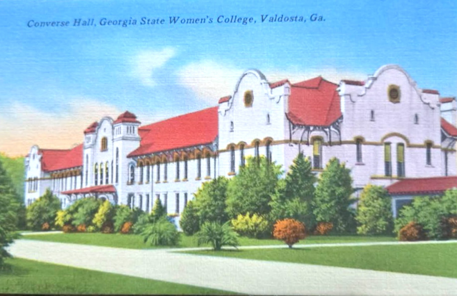 1940s Postcard Converse Hall, Georgia State Women's College, Valdosta Georgia