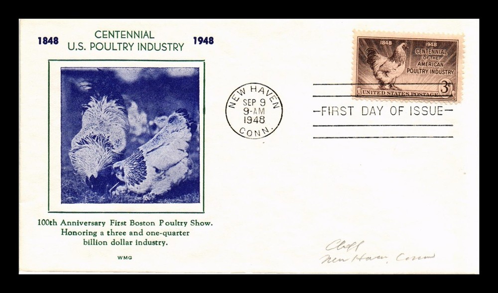 Dr Jim Stamps US First Day Cover 3c Poultry Industry Centennial WMG Cachet