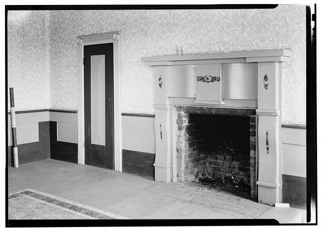 1900s Interior Fireplace Mantel Historic American Buildings Survey Room