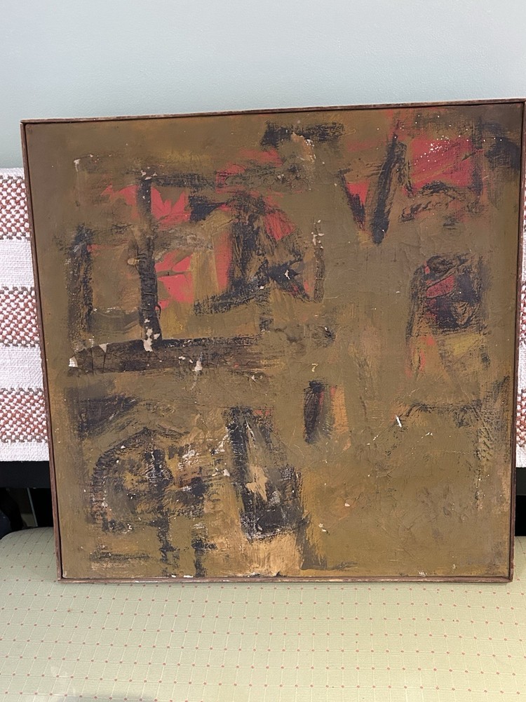 SIGNED ORIGINAL OIL ON CANVAS ABSTRACT PAINTING By DAN  RICE