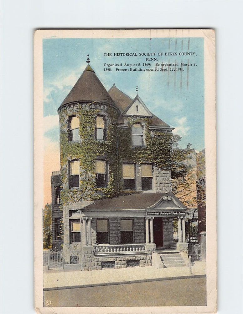 Postcard The Historical Society of Berks County Pennsylvania USA