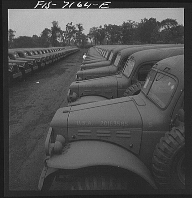 Photo:Michigan Dodge Trucks 1940s Chrysler Corporation Military Vehicles