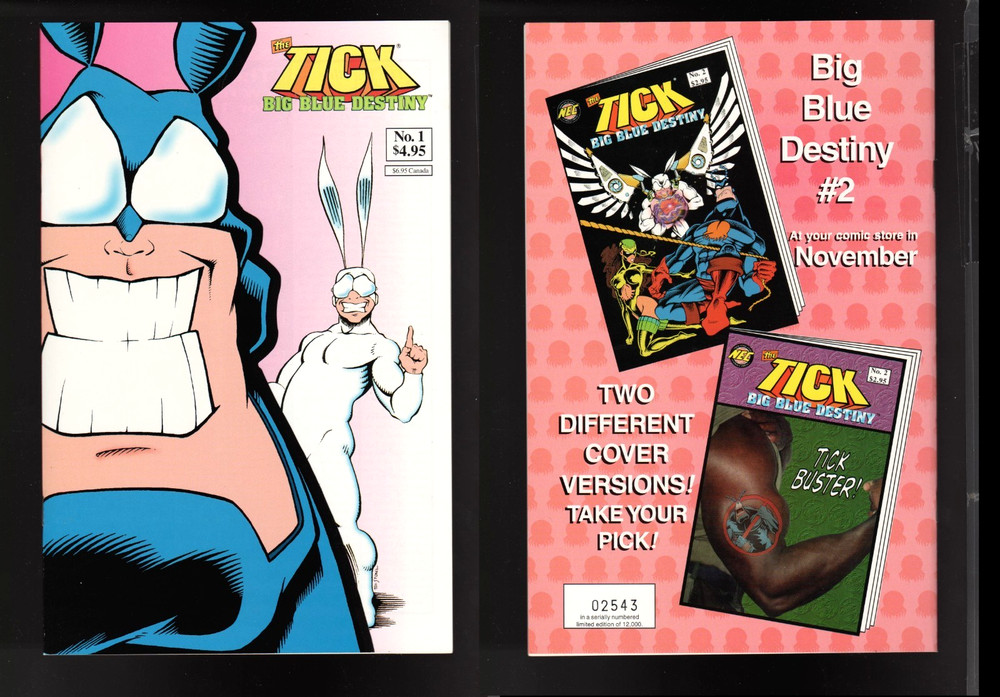 The Tick #1 (9.6/9.8 Nm+ Avg) Big Blue Destiny Ltd. Ed. #02543/12,000 Nec 1997