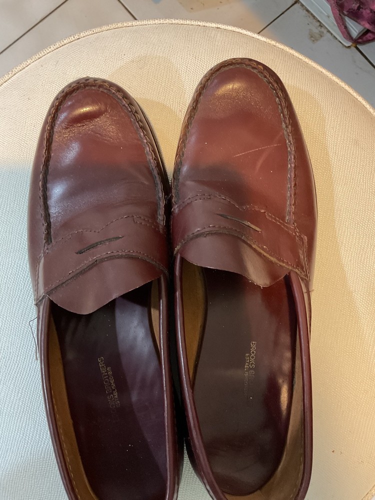 BROOKS BROTHERS men’s brown leather loafers /  shoes. special offerKeep